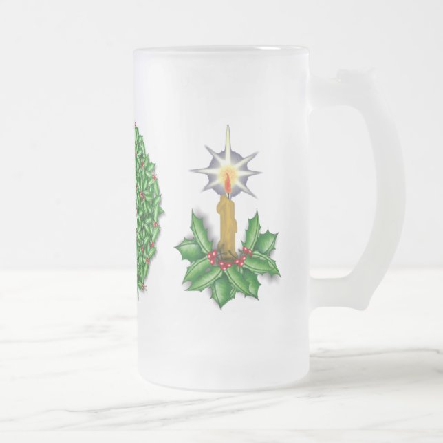 Nacht der helles Weihnachtsmattierten Tasse hoch (Rechts)