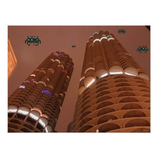 Nacht der Marina City Invasoren Poster (Vorderseite)