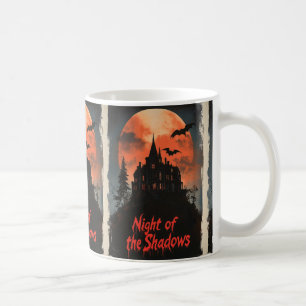 Nacht der Schatten - Retro Spuk Hausdesign Kaffeetasse