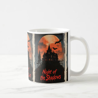 Nacht der Schatten - Retro Spuk Hausdesign Kaffeetasse