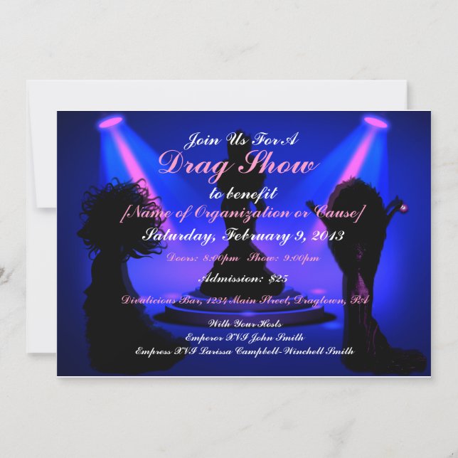Nacht der tausend Diva-Gewohnheits-Einladungen Einladung (Vorderseite)