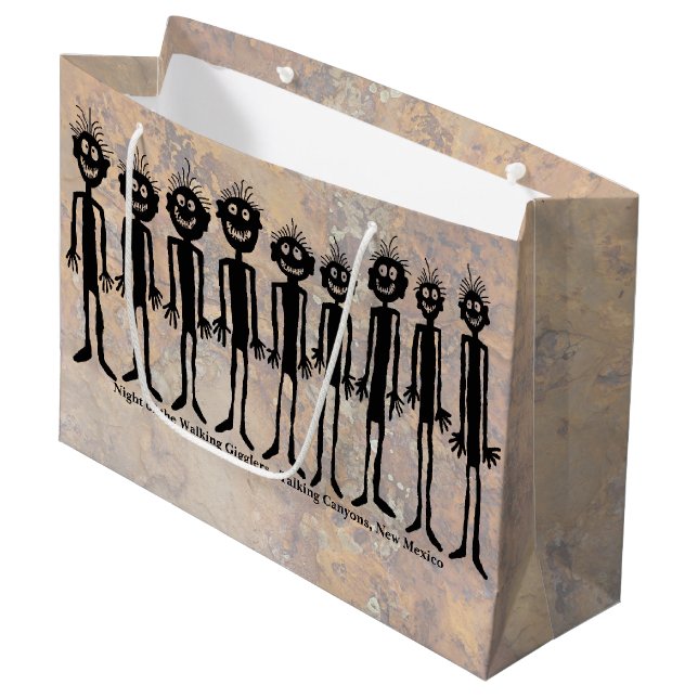 Nacht der Wandergler Petroglyph Große Geschenktüte (Vorderseite Schrägansicht)