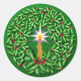 Nacht der Weihnachtsaufkleber Runder Aufkleber