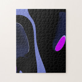 Nacht des Kometen: Abstrakt blau, Lila und schwarz