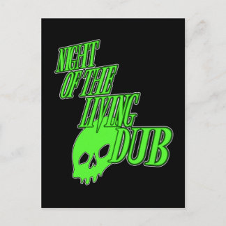 Nacht des lebendigen Dub FUN HORROR PARODY DUBSTEP Postkarte
