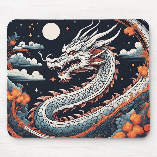 Nacht-Drache-Mauspad Mousepad (Vorne)