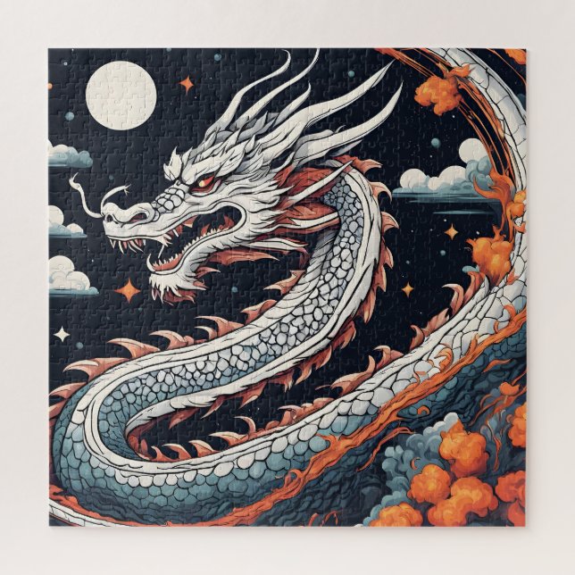 Nacht-Drachen-Puzzle (Vertikal)