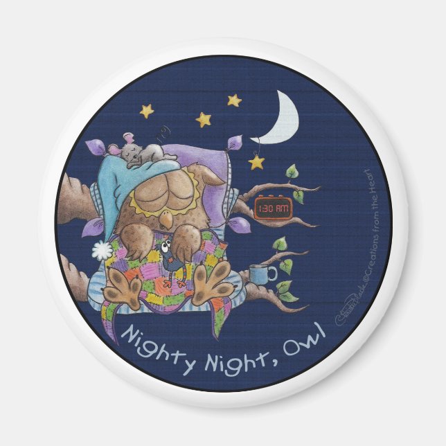 Nacht, Eule Magnet (Vorne)