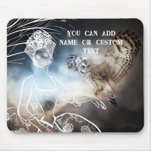Nacht Eule Mousepad