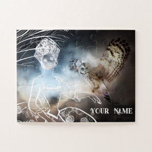Nacht-Eule und Dame