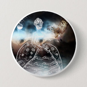 Nacht-Eule und Dame Button