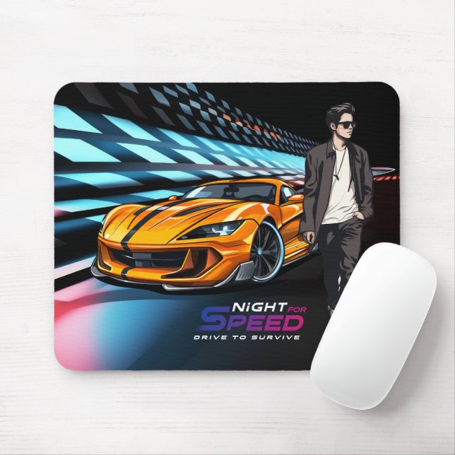 Nacht für Geschwindigkeit | Mousepad (Mit Mouse)