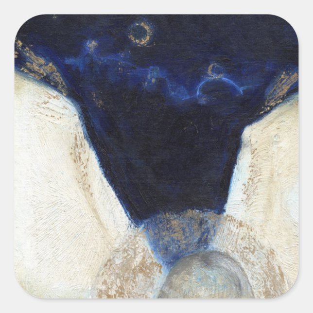 Nacht got der Engel seine Flügel 2 2013 Quadratischer Aufkleber (Vorderseite)