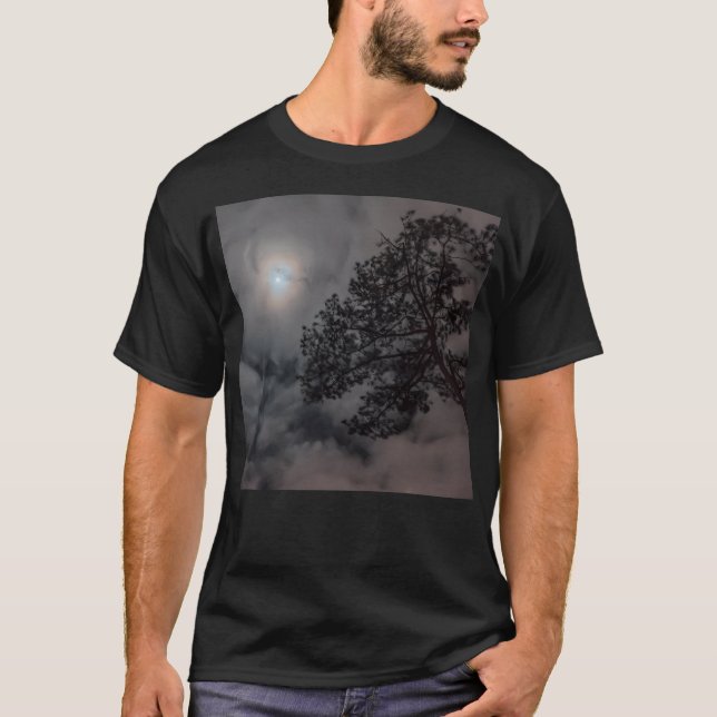 Nacht Himmel mit dem Mond T-Shirt (Vorderseite)