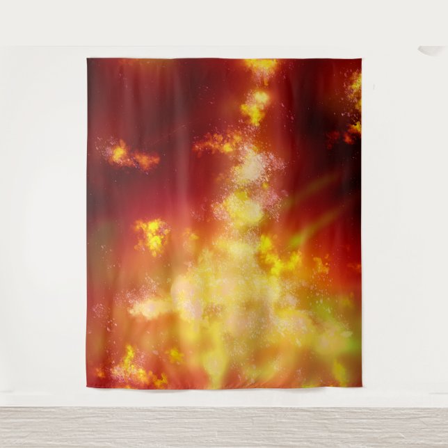 Nacht Himmelsflame Wandteppich (Vorderseite)