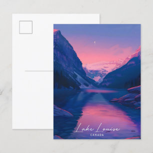 Nacht im Lake Louise Canada Travel Postkarte