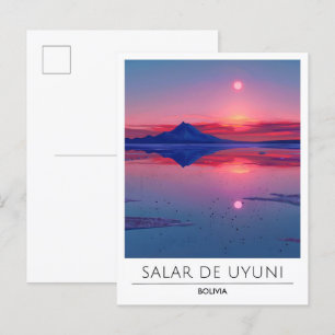 Nacht im Salar de Uyuni Bolivien Reise  Postkarte
