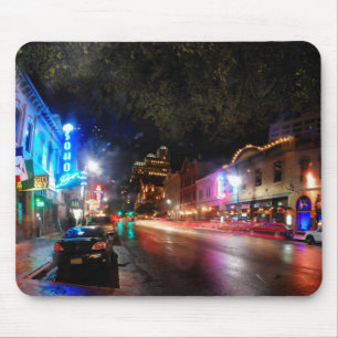 Nacht in 6th Street - Austin Texas Mousepad