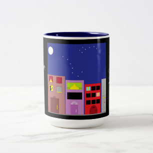 Nacht in der Stadt: Zweifarbige Tasse
