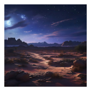 Nacht in der Wüste Fotodruck