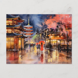 Nacht in Gion - Kunstdrucksammlung Postkarte