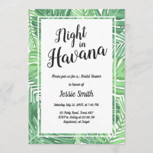 Nacht in Havanna Bridal Dusche Einladung Hot Night