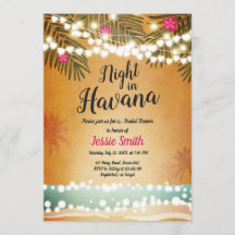 Nacht in Havanna Bridal Dusche Einladung Hot Night