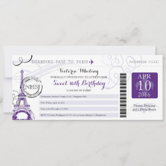 Nacht in Paris | Sweet 16 Geburtstag Einladung