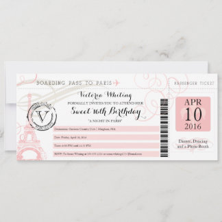 Nacht in Paris | Sweet 16 Geburtstag Einladung