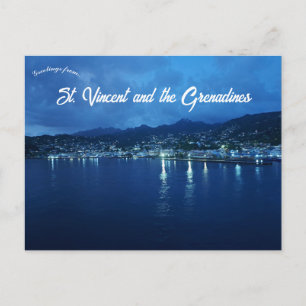 Nacht in St Vincent und die Grenadinen Postkarte