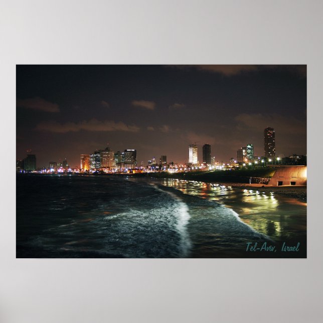 Nacht in Tel Aviv Poster (Vorne)