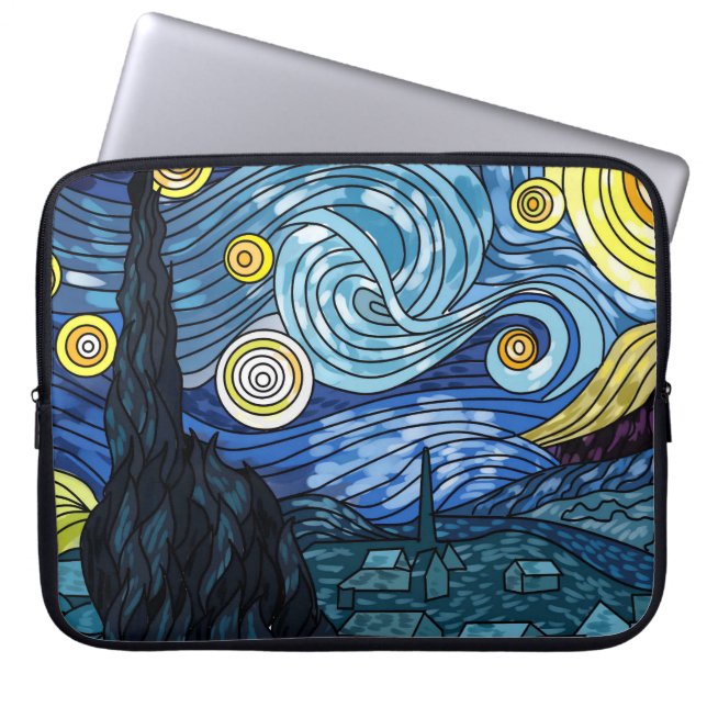 Nacht-Laptop-Sieb Laptopschutzhülle (Vorderseite)