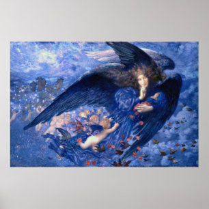 Nacht mit ihrem Zug der Sterne Kunst Poster