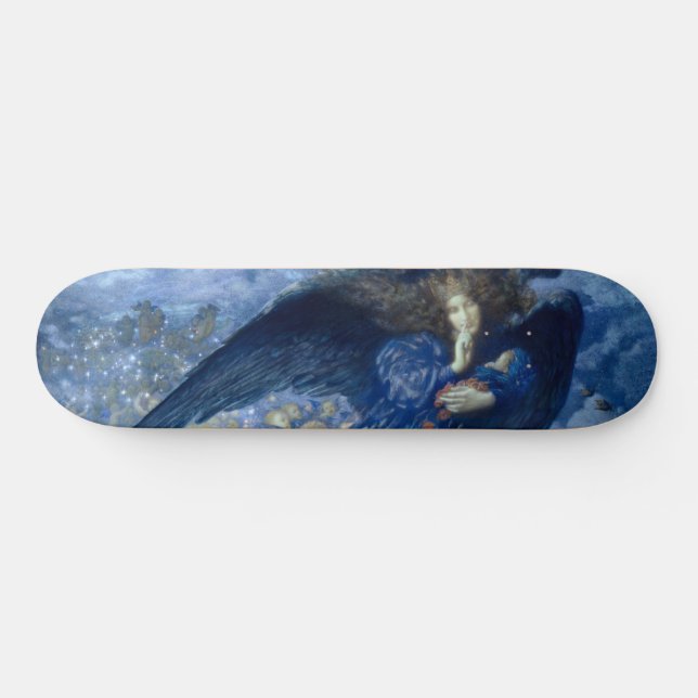 Nacht mit ihrer Train of Stars (Engel mit Cherubs) Skateboard (Horizontal)