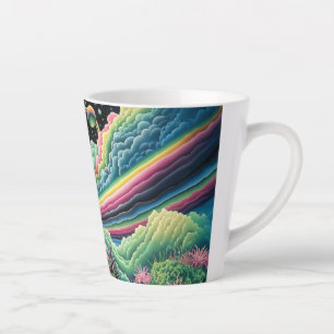 Nacht Regenbogen Krähe Milchtasse