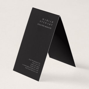 Nacht Schwarz Minimalistisch Elegant Modern Schlic Visitenkarten