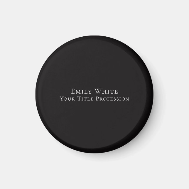 Nacht Schwarz Schlicht Elegant Professionell Moder Magnet (Vorne)