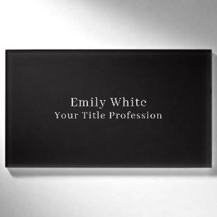Nacht Schwarz Schlicht Elegant Professionell Moder Namenschild