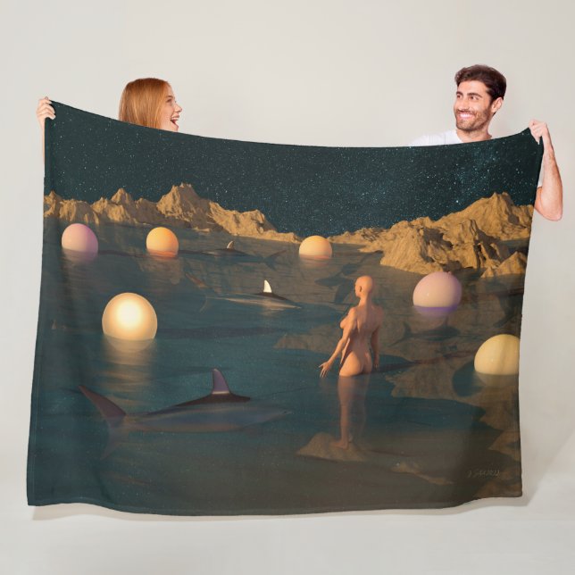 Nacht schwimmen fleecedecke (Beispiel)