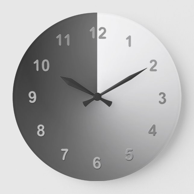 Nacht und Tag Große Wanduhr (Vorderseite)