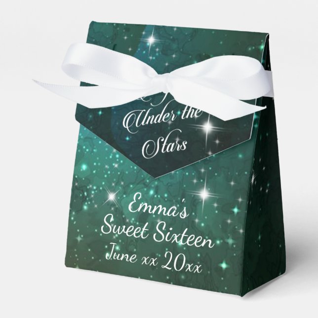 Nacht unter den Sternen Elegantes Süß 16 Geschenkschachtel (Vorderseite)