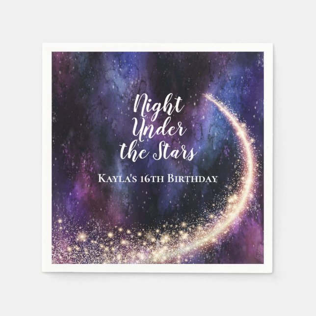 Nacht unter den Sternen Napkins Serviette (Vorderseite)