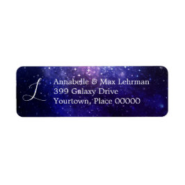 Nacht unter der Stars-Galaxy-Monogrammadresse