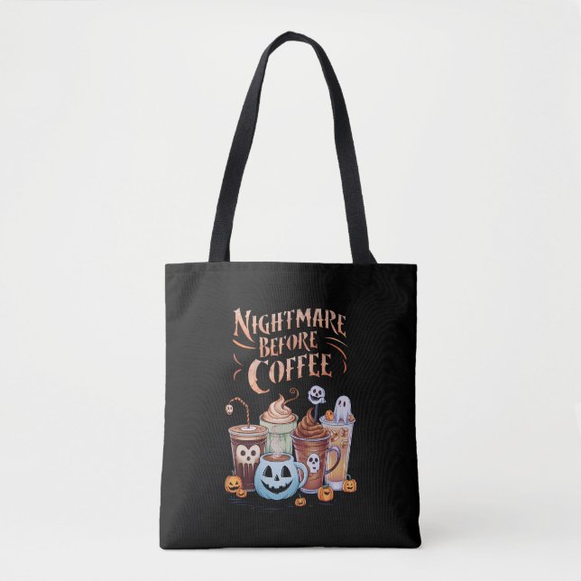 Nacht vor Coffee Pumpkin Gewürz Halloween Tasche (Vorderseite)
