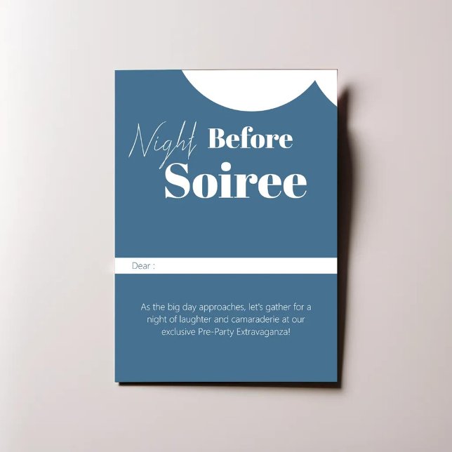 Nacht vor Soiree Pastel Blue Design Einladung (Von Creator hochgeladen)