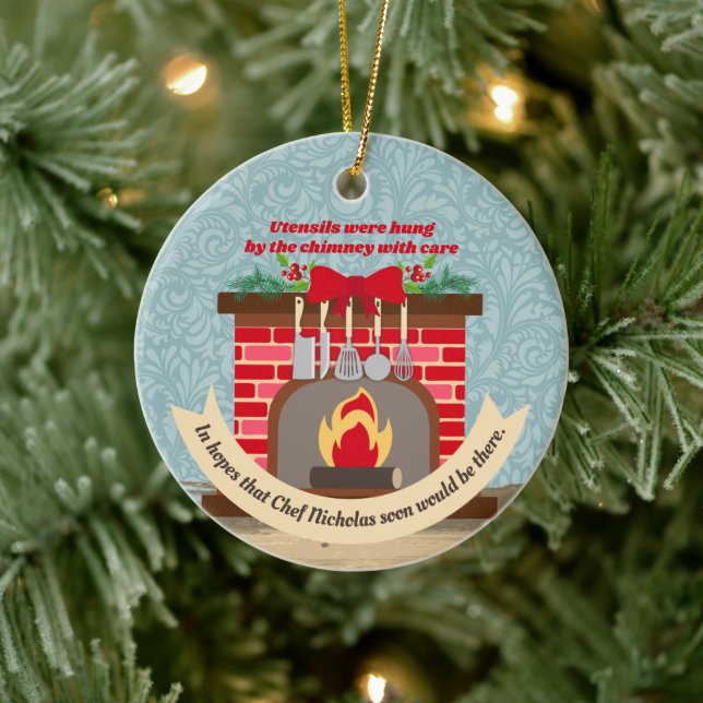 Nacht vor Weihnachten Koch Nicholas Feinschmecker Keramik Ornament (Baum)