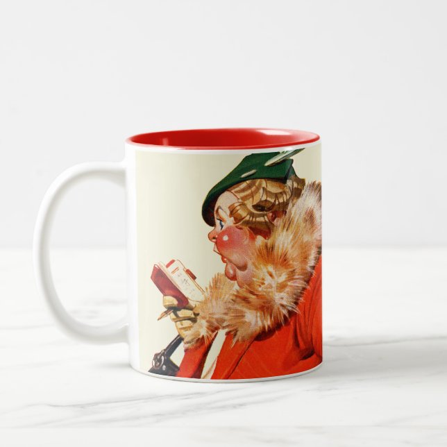 Nacht vor Weihnachten Zweifarbige Tasse (Links)