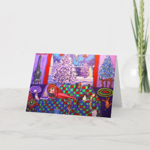 Nacht vor Weihnachtskarte Feiertagskarte