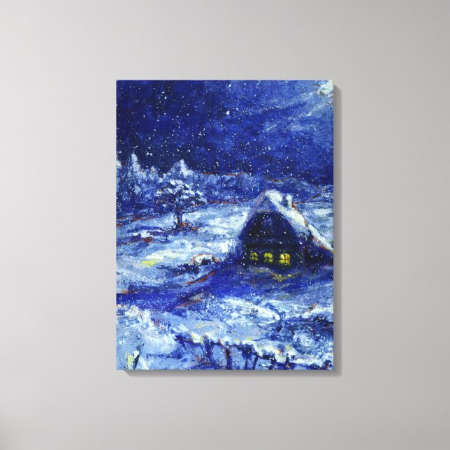 Nacht. Winter. Russland Leinwanddruck (Vorderseite)