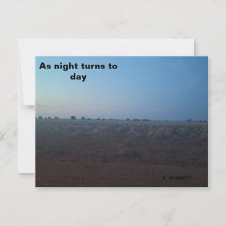 Nacht wird Tag Postkarte